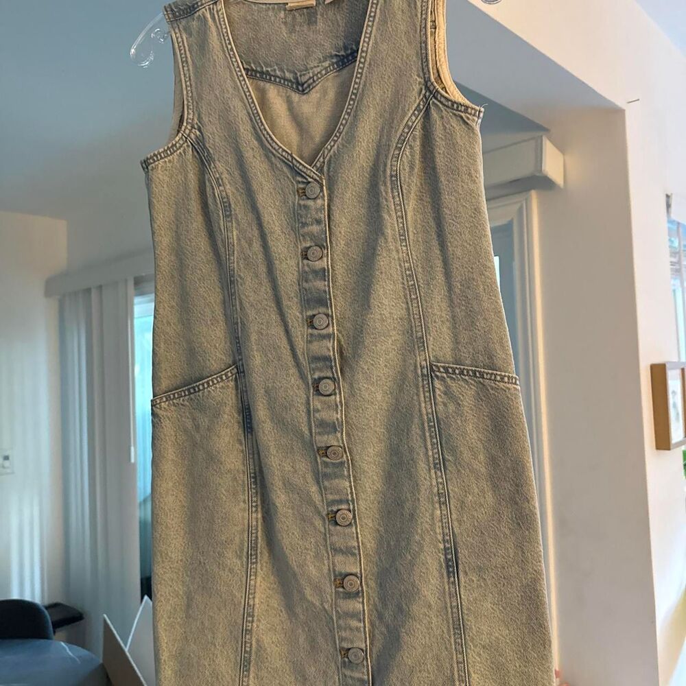 Levi-s Women's Blue and Grey Dress